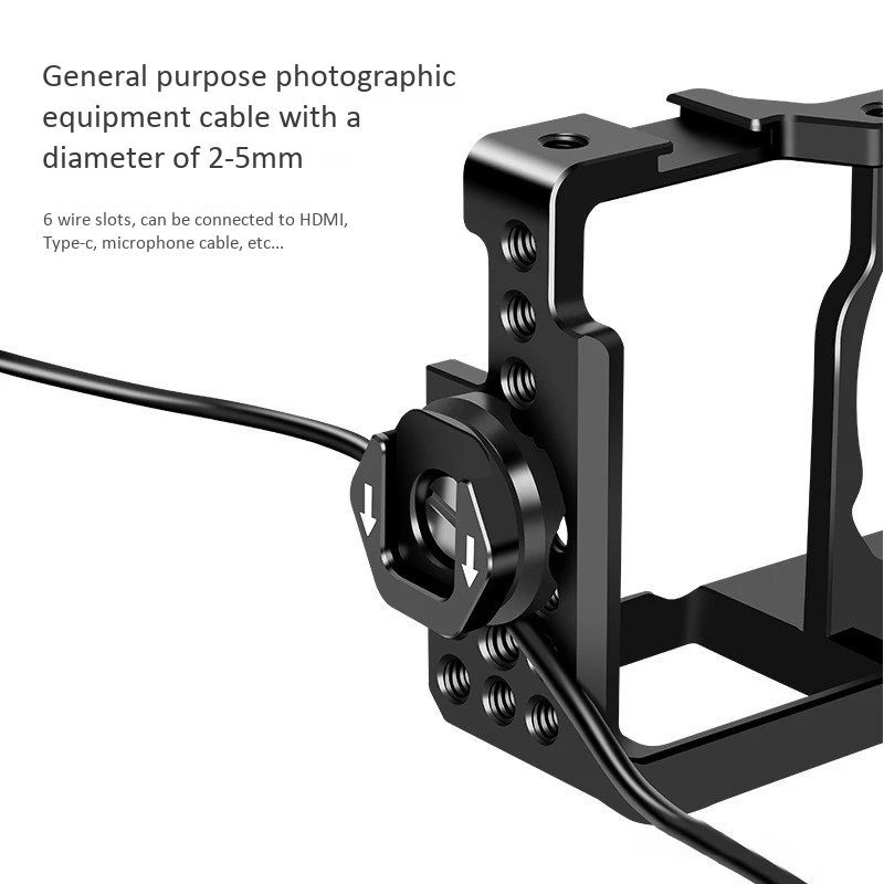 A99E- Cable Clamp Holder For Camera Cage 1/4 Sdi  Cable Clamp Cold Shoe Microphone Cable Holder Clip