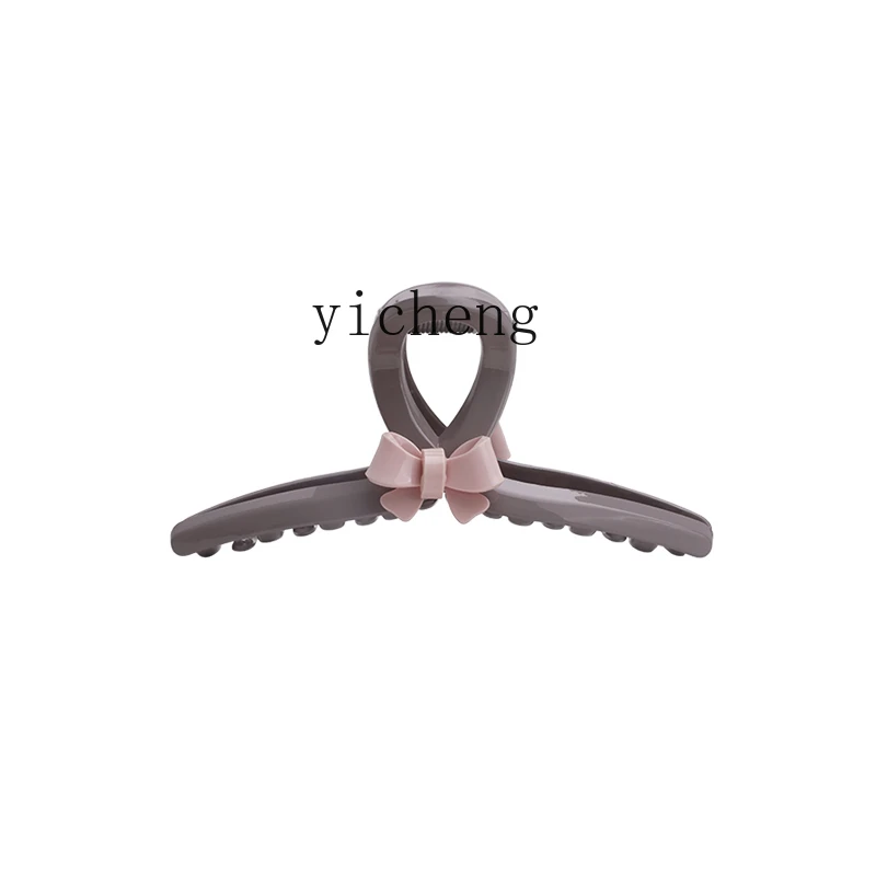 

YY Bow Barrettes Female Summer Light Luxury High Sense Back Head Grip Shark Clip Hair Accessories