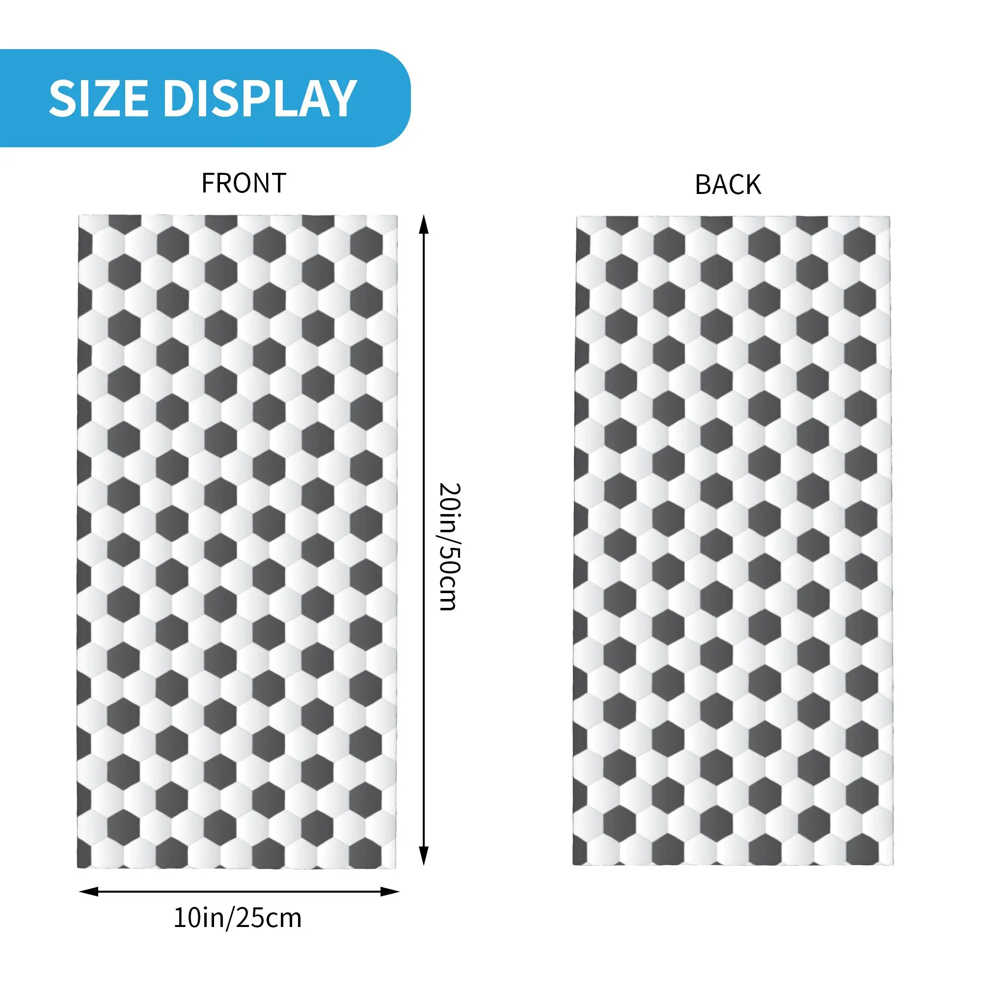 Custom Sports Soccer Ball Pattern Bandana Neck Gaiter UV Protection Face Scarf Cover Women Men Football Headwear Tube Balaclava
