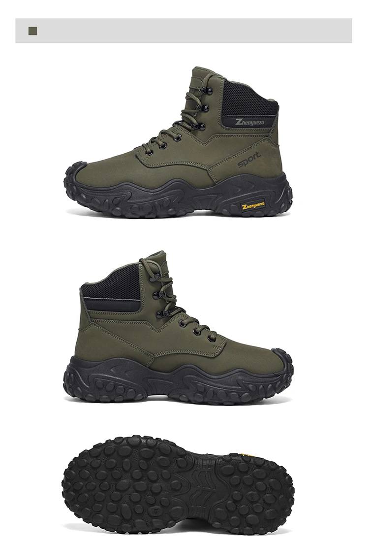 Outdoor-Wanderstiefel mit dicken, rutschfesten Sohlen, atmungsaktivem Mesh-Obermaterial, geeignet für Bergsteigen, Camping, Kiespfade und vollständig anpassbar für tägliche Outdoor-Wanderungen, mit Anti-Rutsch- und Stoßdämpfungseigenschaften – Detail 22