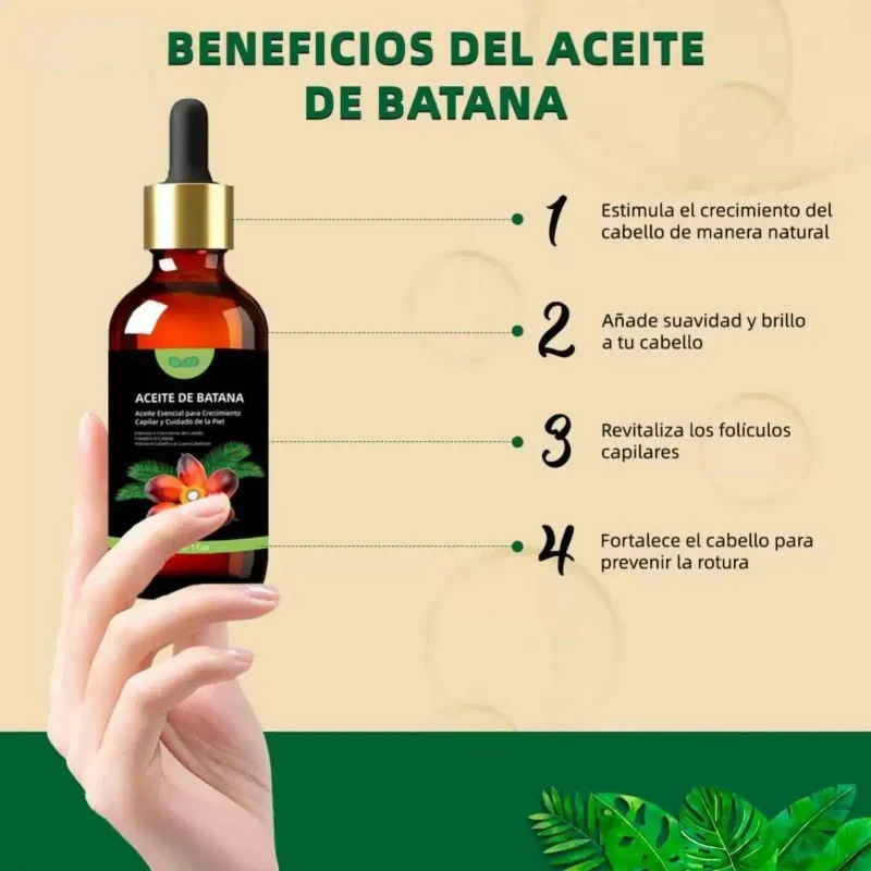 Aceite de Batana TK para el cuidado del cabello liso
