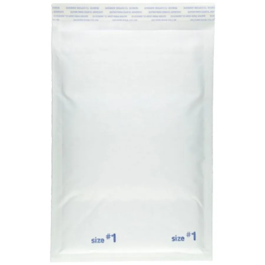 

Aviditi White Bubble Mailers #1 7 1/4" x 12" Self-Seal Padded Envelopes for Packing Mailing and Shipping Case of 25