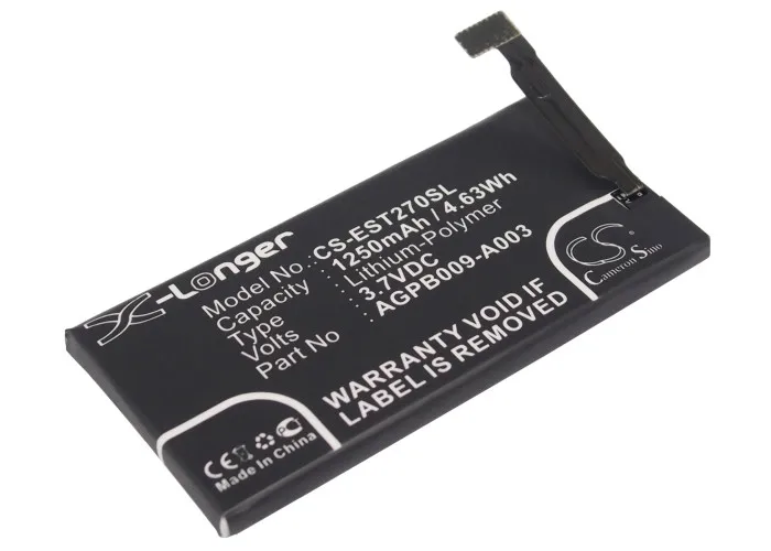 CS 1250mAh/4.63Wh battery for Sony Ericsson Lotus,ST27a, ST27i, Xperia advance,Xperia go Xperia ST27 AGPB009-A003