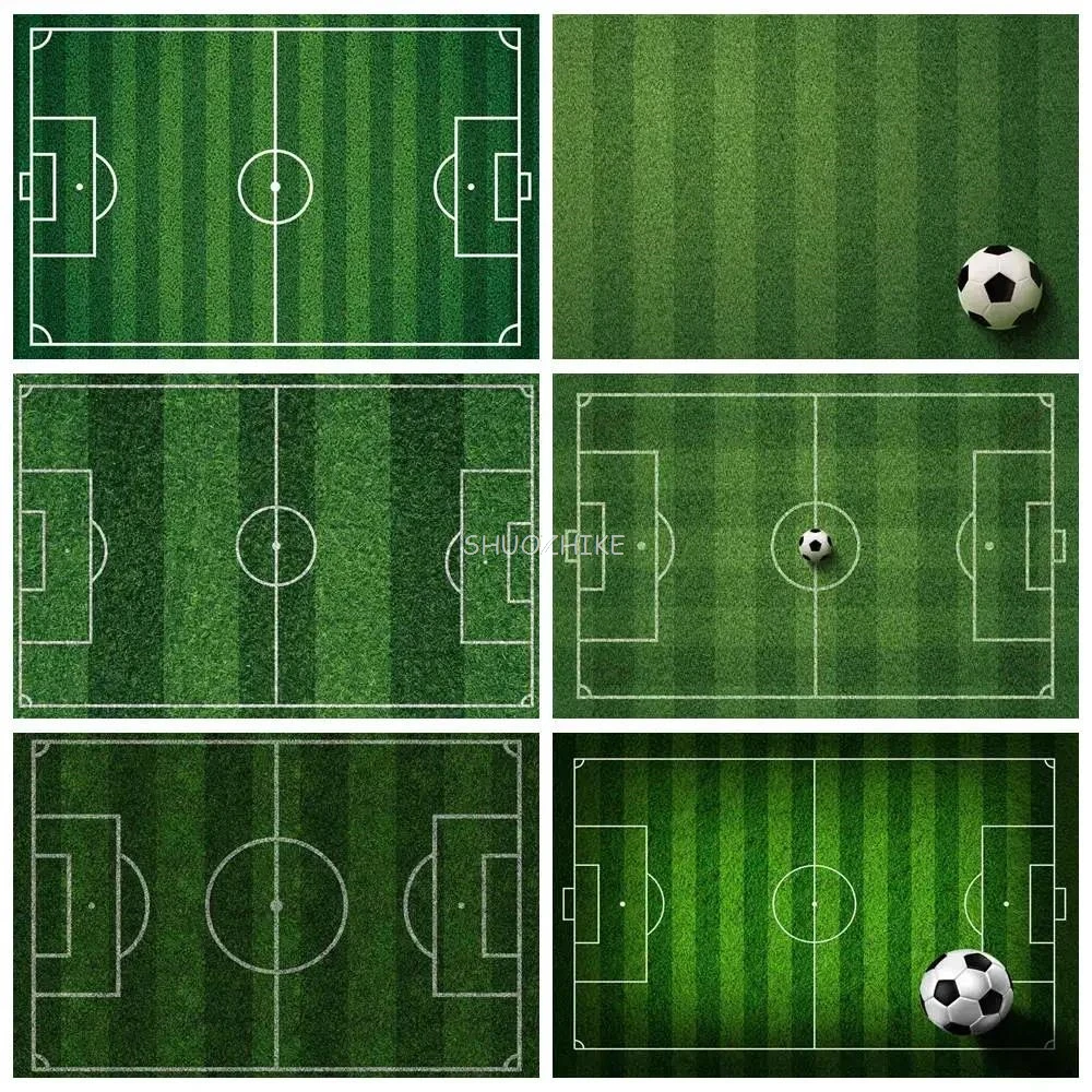 Green Grass Field Soccer Football Backdrop Boys Birthday Party Decoration Photo Background Sign Sport Photography Props