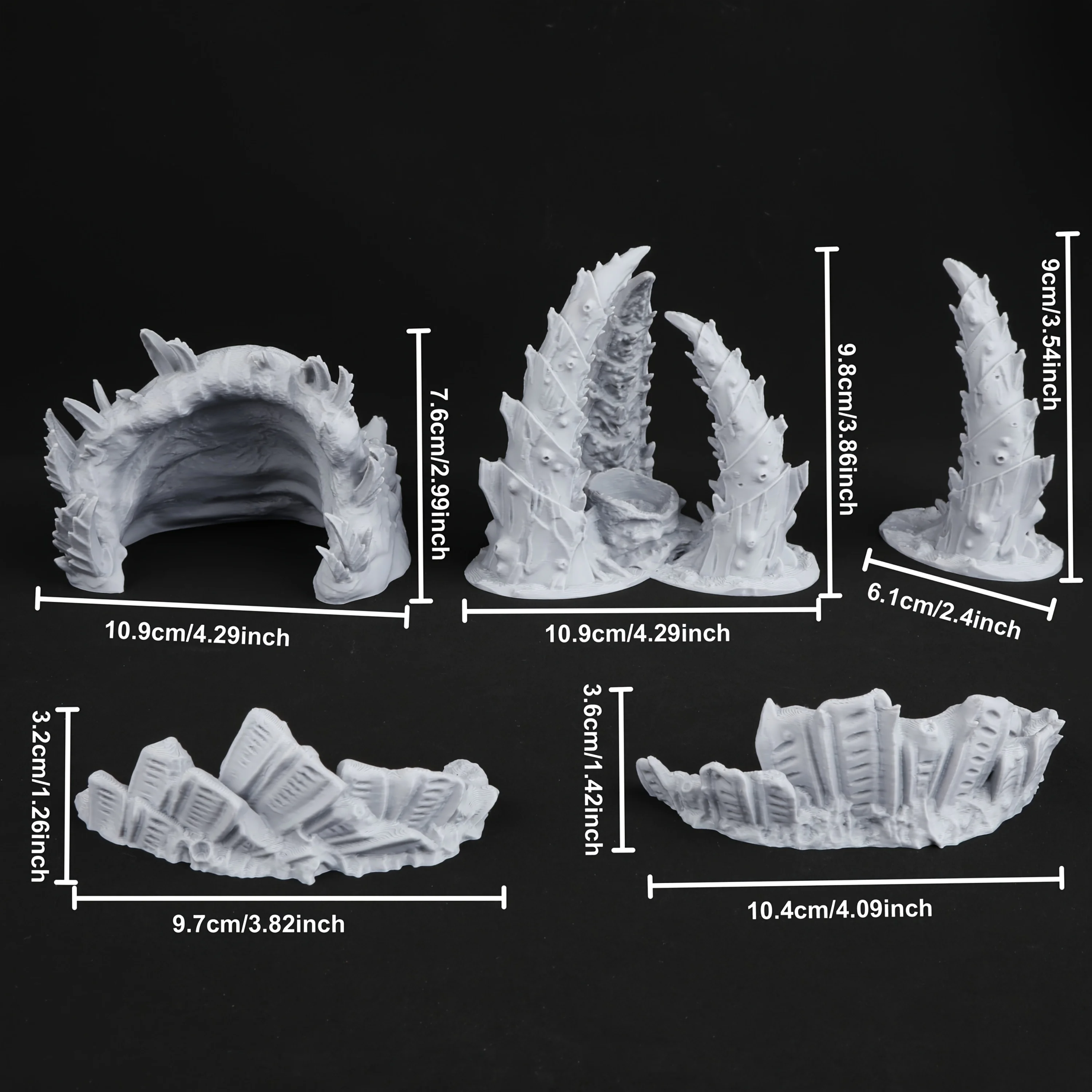 Sci-Fi Alien Wasteland Miniature Terrain Set, Zerg Nest Scene Building Additions for Tabletop RPG Role Playing Games
