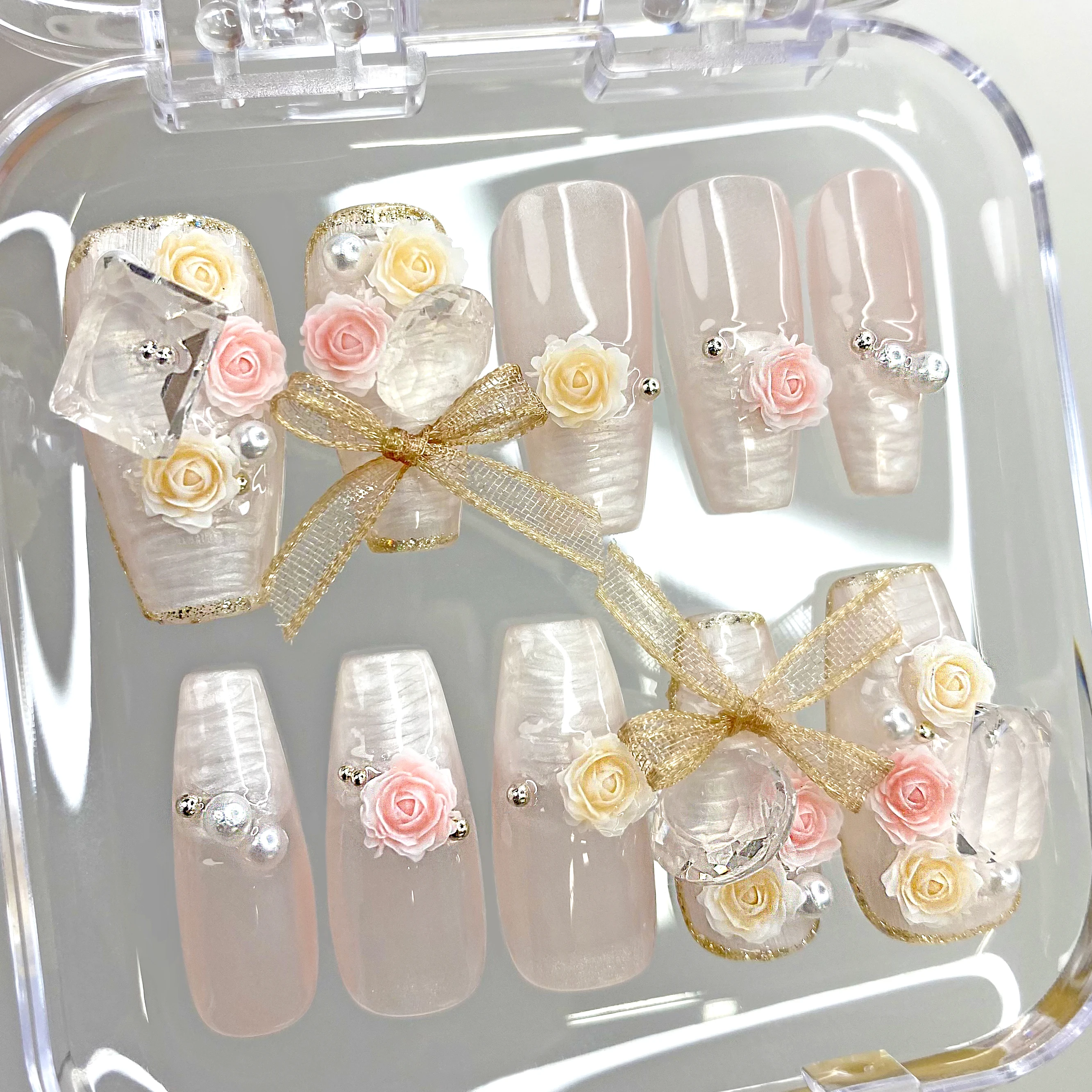 

press on nails handmade press on nails Stick-on nails nails press ons false nails woman Fake