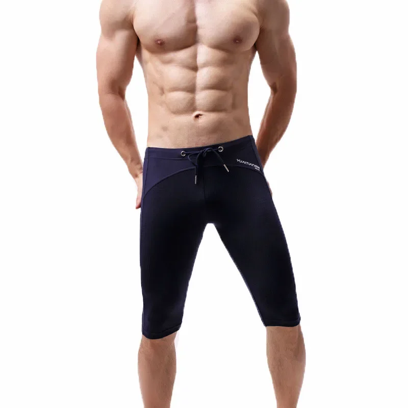 Mannen Modieuze Beenbroek Jeugd Modieuze Legging Boxershorts Strap Tie Lace Up Sport Slanke Fitness Mesh Gat Fietskleding