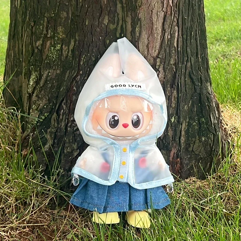 ชุดเสื้อผ้าตุ๊กตา Labubu ขนาด 17 ซม. เสื้อกันฝนแบบใส กระโปรง รองเท้า ชุดแต่งตัว อุปกรณ์เสริมตุ๊กตา ชุดนั่งเล่น ชุดเปลี่ยนเสื้อผ้า ของเล่น DIY