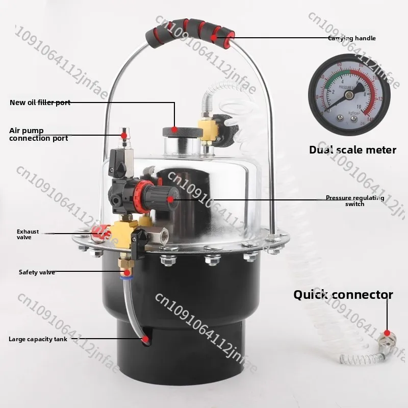 Pressure Pneumatic Brake Fluid Replacement Tool 5.5 Liter Hydraulic Brake Fluid Replacement Machine