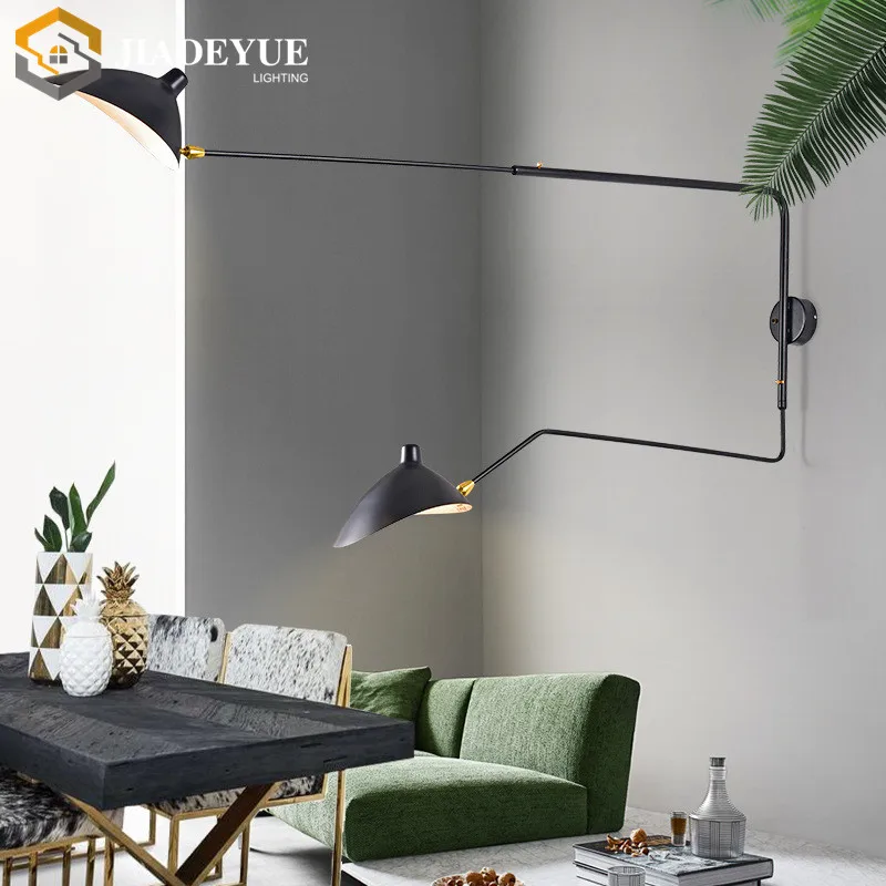 

Adjustable swivel wall light, industrial light e14, Nordic interior wall light living room study bedroom bedroom light