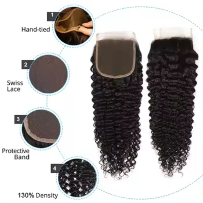 Extensão do cabelo humano da onda profunda para mulheres, 100% cabelo virgem não processado, cabelo remy, 2 pacotes, 3 pacotes, 4 pacotes