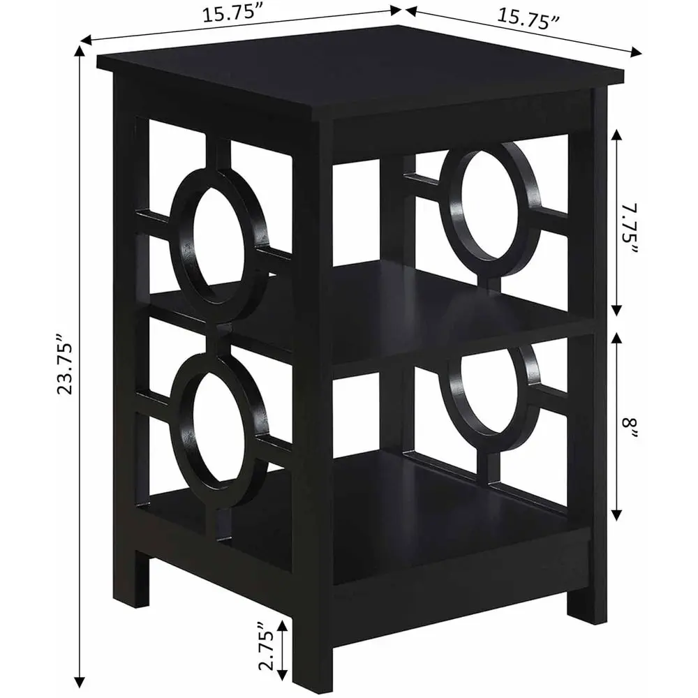 Meja Samping Bundar Hitam