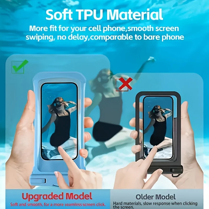 Full View Waterproof Case for Phone Underwater Snow Rainforest Transparent Dry Bag Swimming Pouch Big Mobile Phone Covers view 2