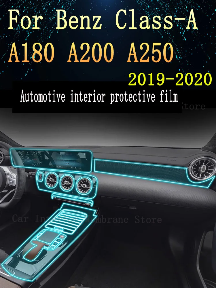 

For MB Class-A W177 A180 200 250 2019-2023 Gearbox Panel Navigation Automotive Interior Screen Protective Film TPU Anti-Scratch