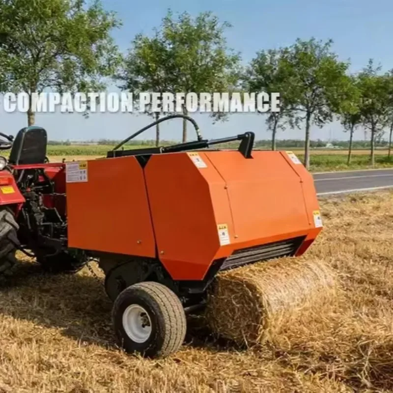Factory Price Round Silage Baler Machine Automatic Film Wrapping Hay Roll Baler for Small Tractor