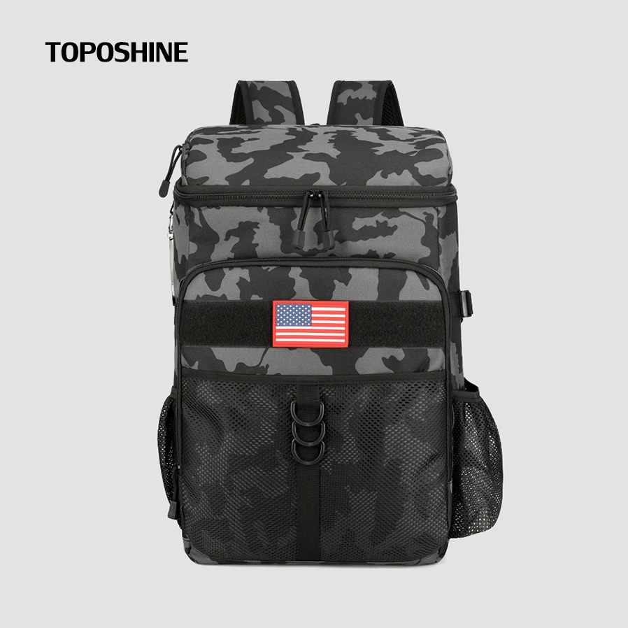 Тактический рюкзак Toposhine 25 л для мужчин и женщин, сумка для выживания на открытом воздухе, изоляционный рюкзак для пикника, походный рюкзак с держателем для бутылки