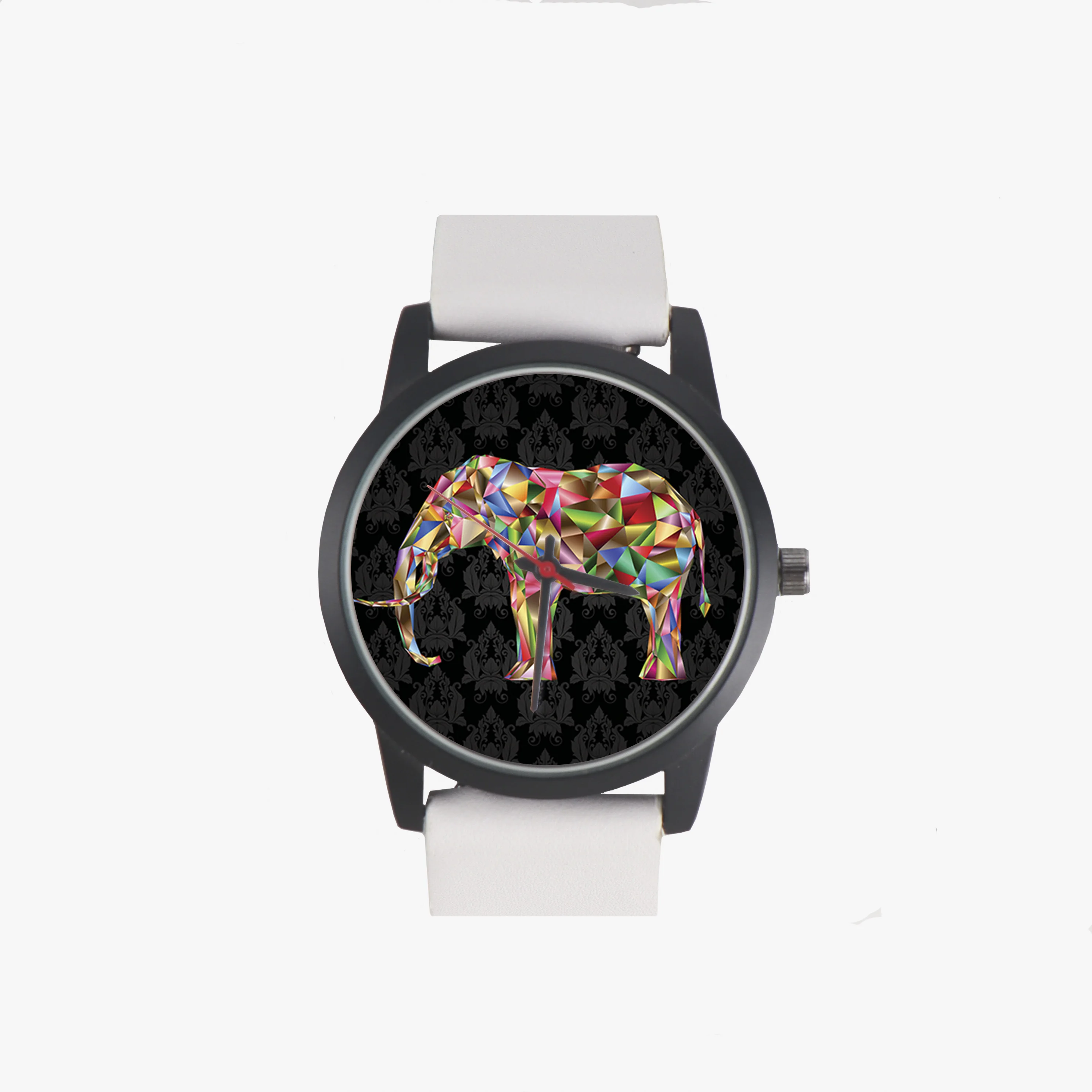 Quartz Wrist Women's Watch Ladys Girls Colored Elephant Design Prism Fashion Leisure Style Gift Souvenir Ornament Festival