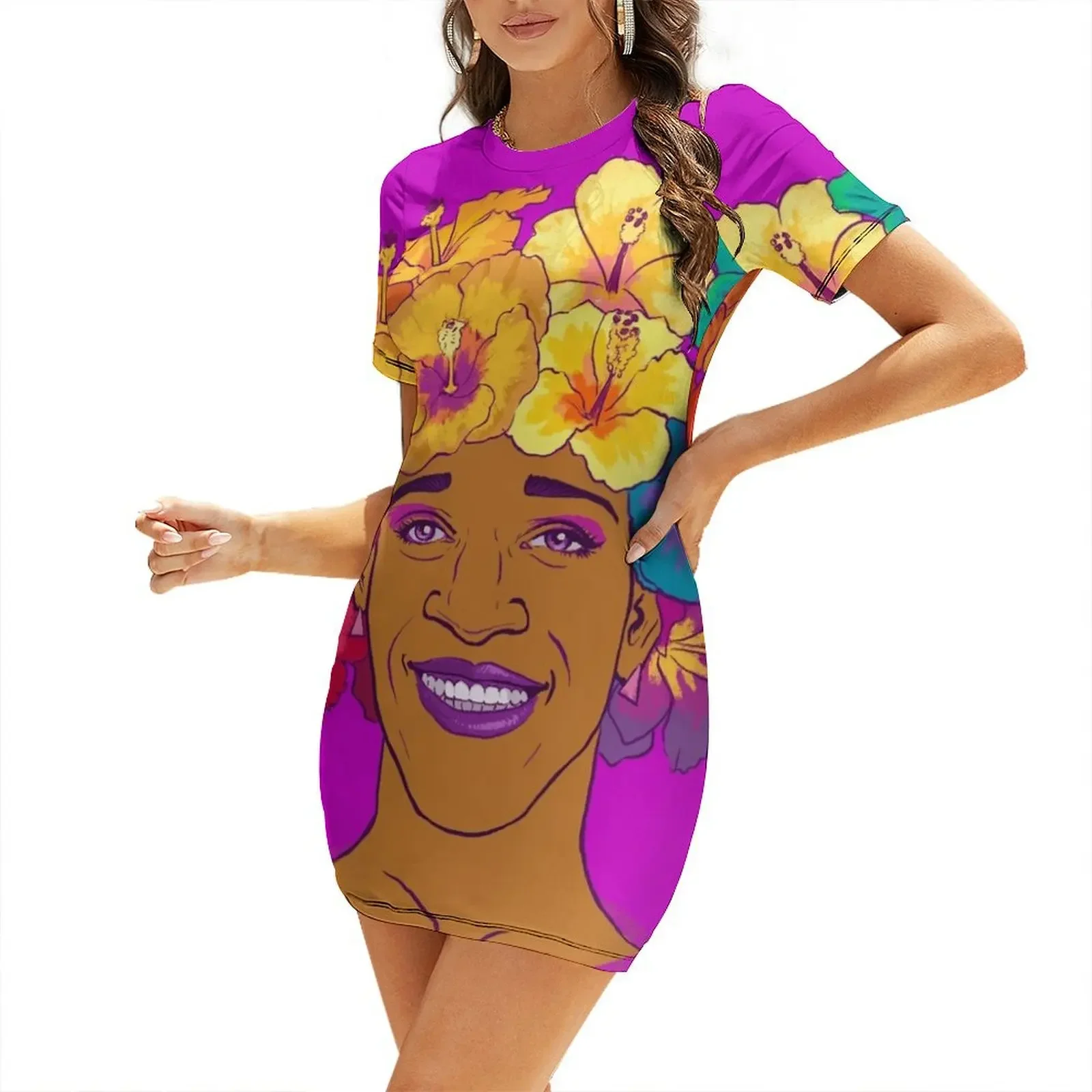 

Marsha Johnson - Hero and Icon Short-Sleeved Dress Women's summer skirt ladies dresses for women 2025 dress for women Dress