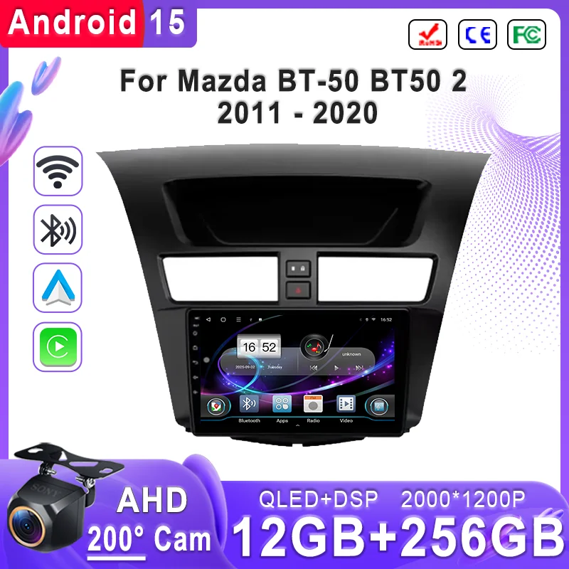 

Android 15 2K Incell Screen For Mazda BT-50 2011- 2020 Stereo 8 Core GPS Navigation High-performance CPU BT Dash Cam DVD Wifi