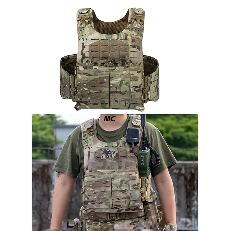 

YAKEDA MOLLE камуфляжный легкий охотничий черный нейлон с лазерной резкой N6 Chaleco Tactico тактический жилет сумка