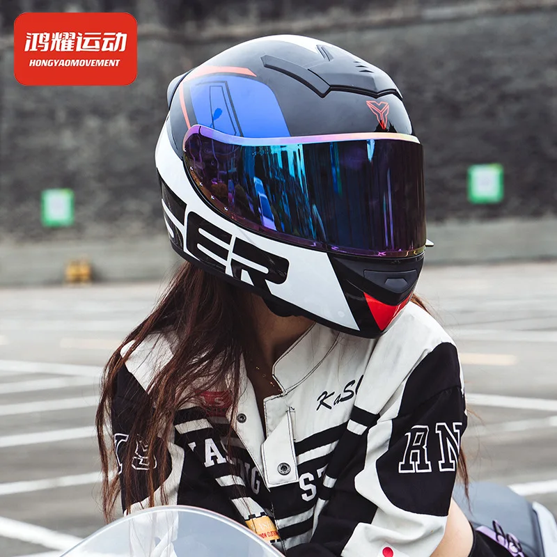 Full face racing helmet winter warm unisex motorcycle helmet capacetes para moto