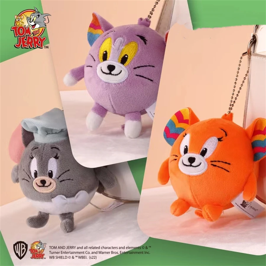 Tom And Jerry Plush Toys Keychain Fidget Toy Anime Cartoon Tuffy Nibbles Stuffed Doll Gift Stress Relief Ball Relaxing Toy