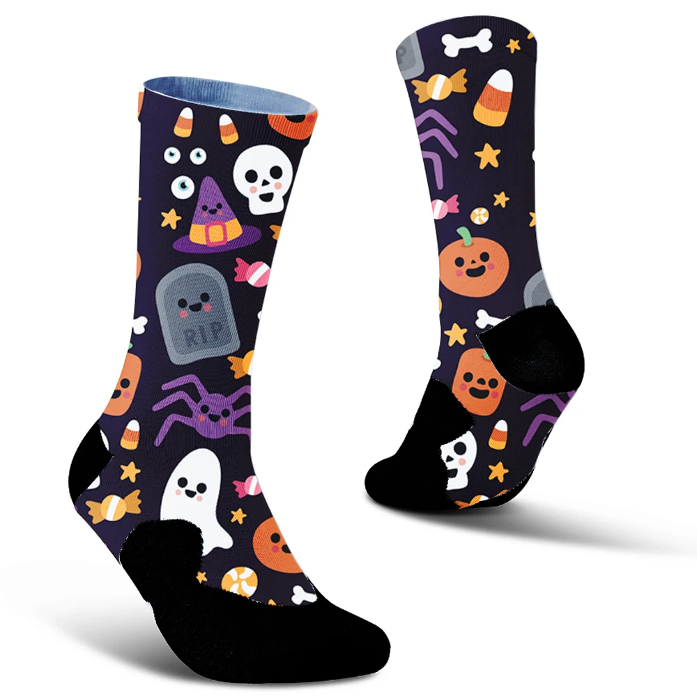 2024 neue Anti-Rutsch-Silikon nahtlose Aero Socken neue Sommer atmungsaktive Rad socken Männer Frauen Rennrad Socken Halloween Socken