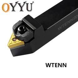 OYYU Carbide Inserts WTENN WTENN1616H16 WTENN2020K16 WTENN2525M16 WTENN3232P16 WTENN2525M22 Lathe Tool Holder Turning Cutter CNC