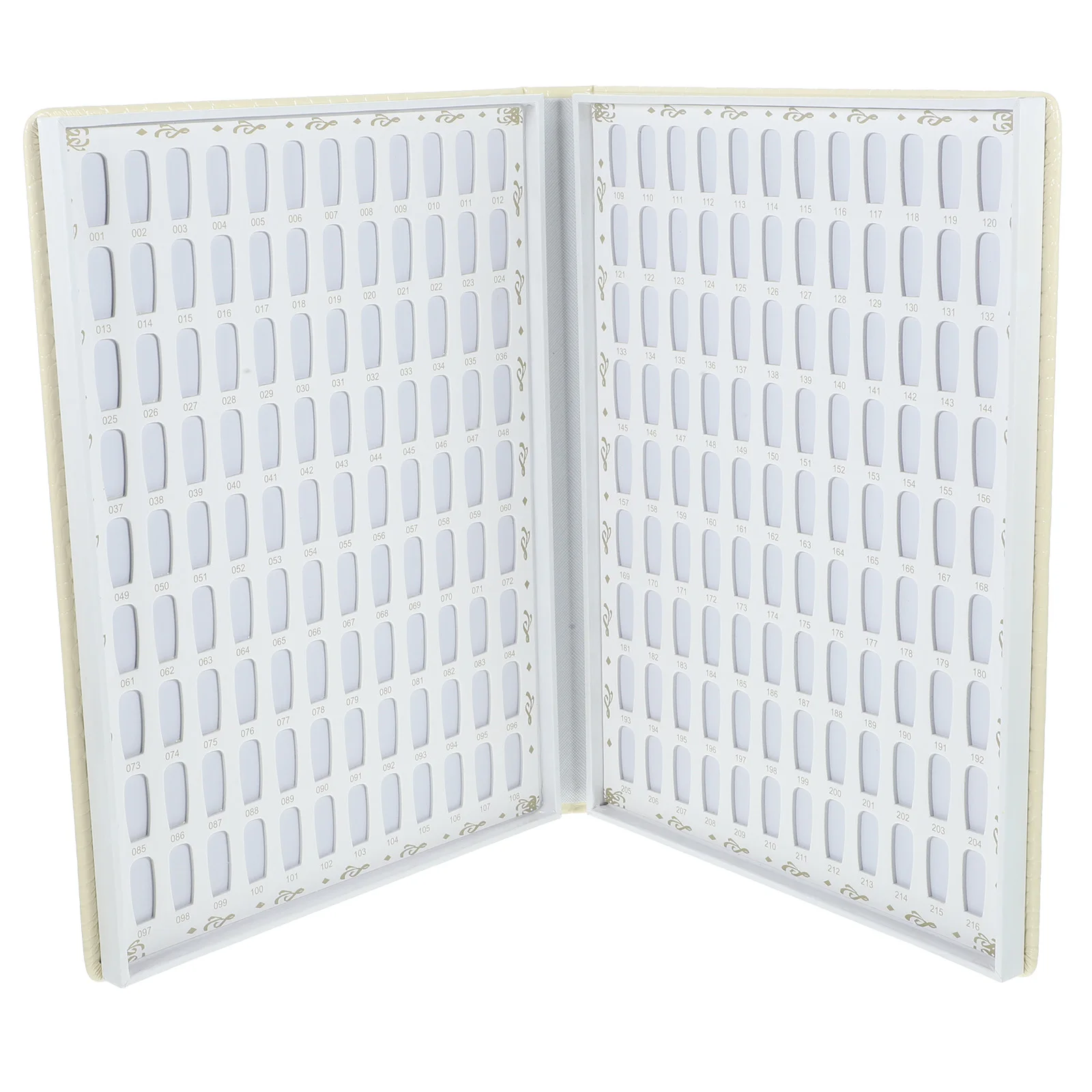 

216 Colors Card Book Nail Art Palette Mosaic Polish Display False Nails Tips Chart
