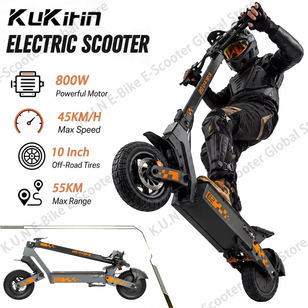 2026 KuKirin NEUER G2 für Erwachsene 800W Motor 48V 15,6Ah Akku Faltbares Design Smart Display 10 Zoll Reifen Elektroroller