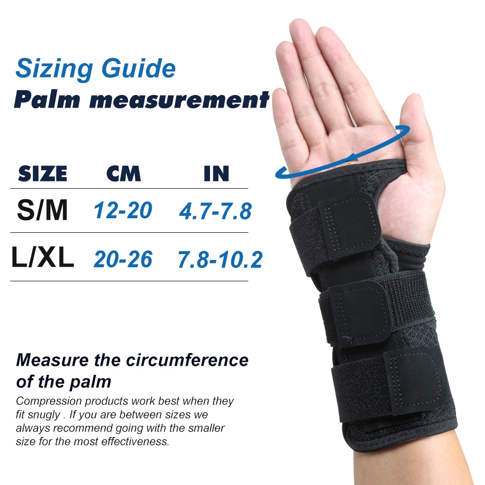 Adjustable Wrist Brace Night Support for Carpal Tunnel, Upgraded with Double Spring and Splint & Therapeutic Cushion, Hand Brace