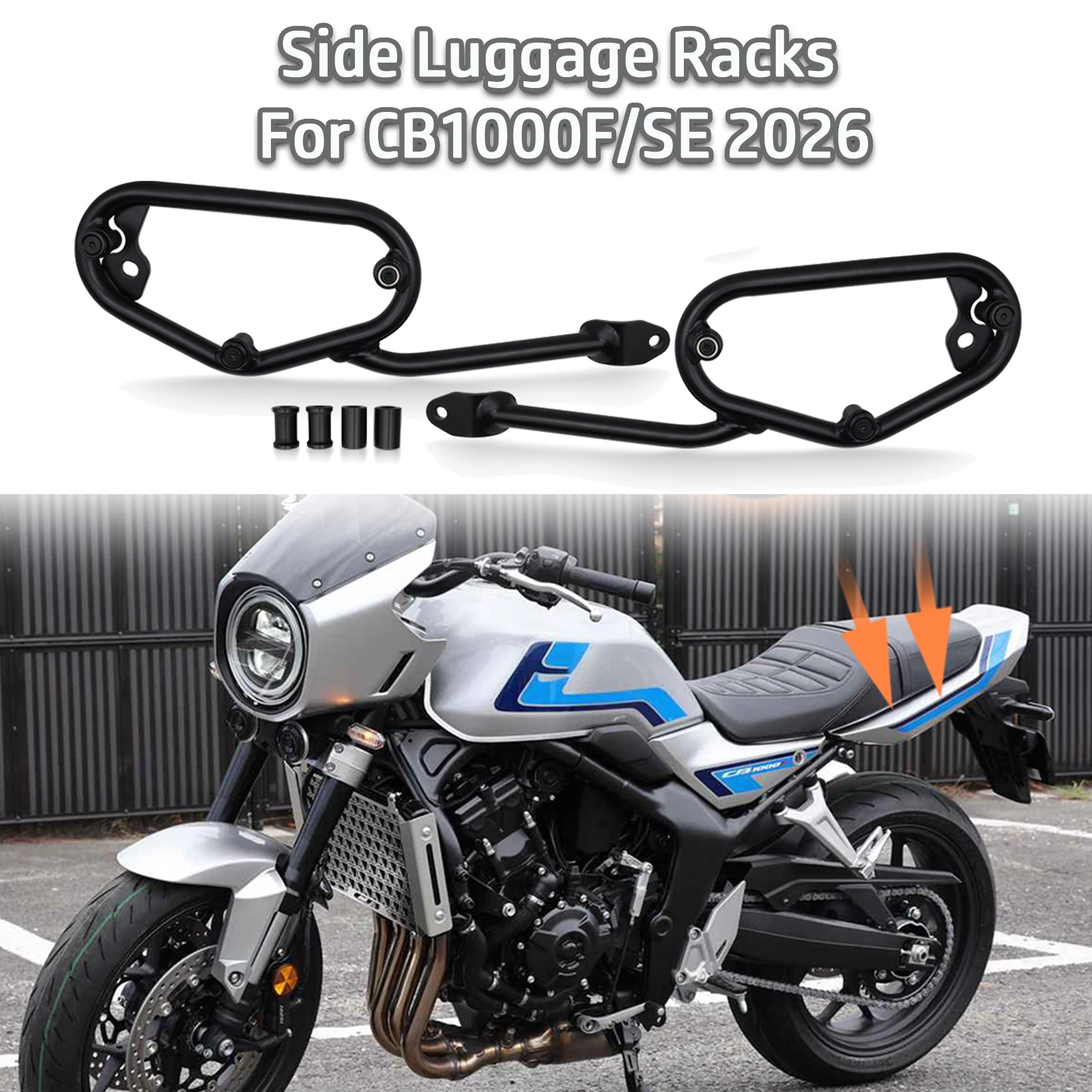 For Side Luggage Racks Saddlebag Support Bar Mount Bracket Side Pannier Racks Fit For Honda CB1000F 2026 CB1000F SE 2026