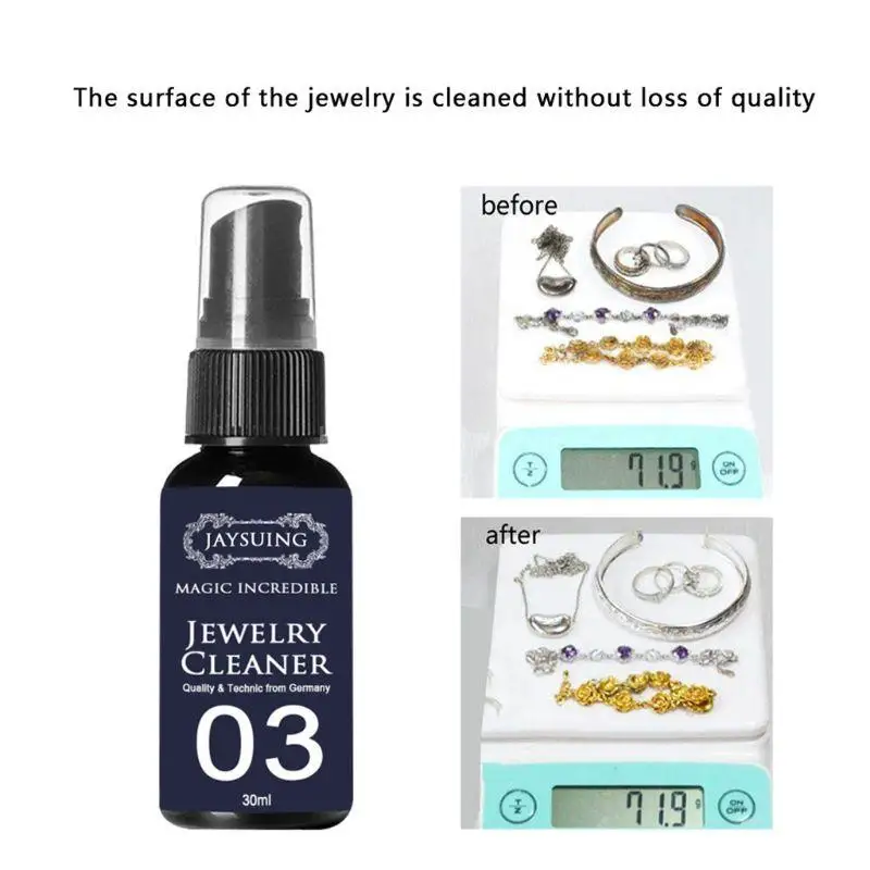 30ml Jewellery Cleaning Solution Fluid Machine Cleaner Use Liquid To Clean Gold Silver Watches Diamonds & Jewels