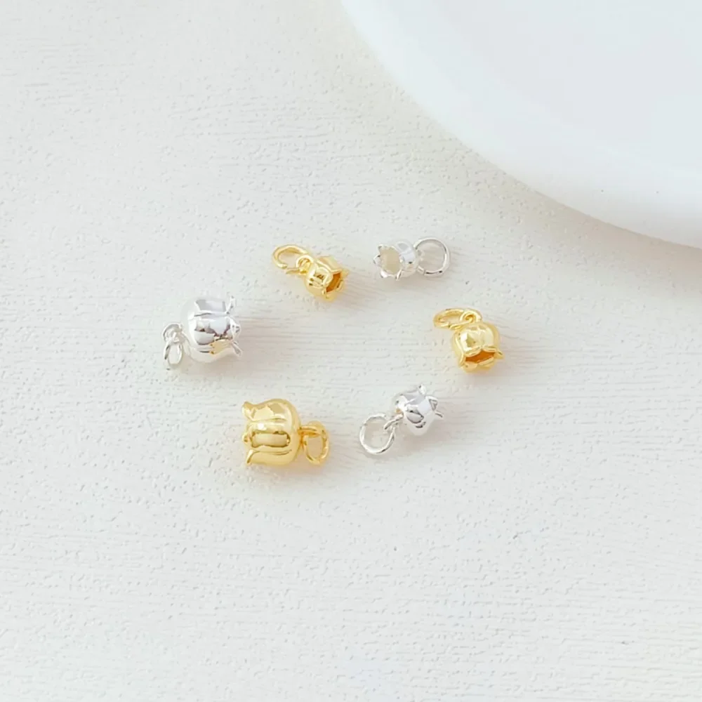 

Silver 14K Gold-plated Lily of The Valley Pendant, DIY Flower Pendant, Bracelet, Pendant Accessory Material