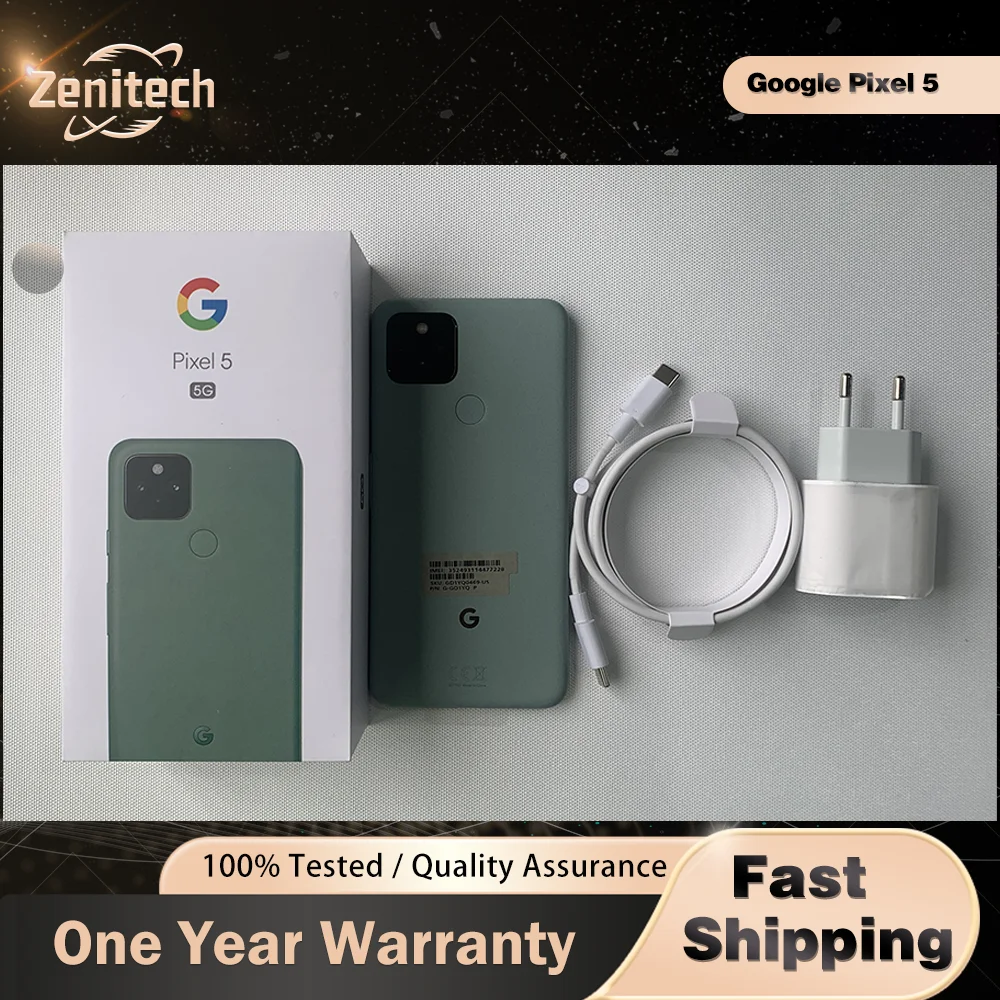Teléfono Google Pixel 5 original con NFC, 8GB de RAM, 128GB de ROM, pantalla de 6.0 pulgadas, cámaras de 12.2MP+16MP+8MP, Snapdragon 765G Octa Core, Pixel 5.