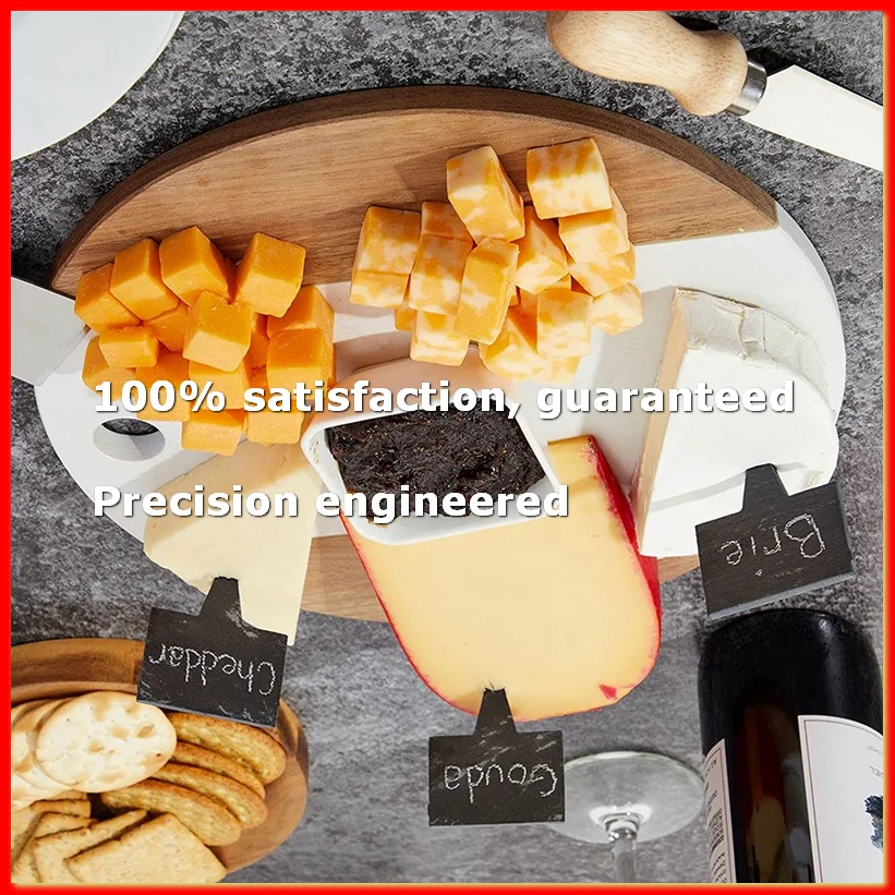 

20 Stone Cheese Labels for Charcuterie Board with 6 Chalks, 2 Storage Bags (28 Piece Set)-A79M