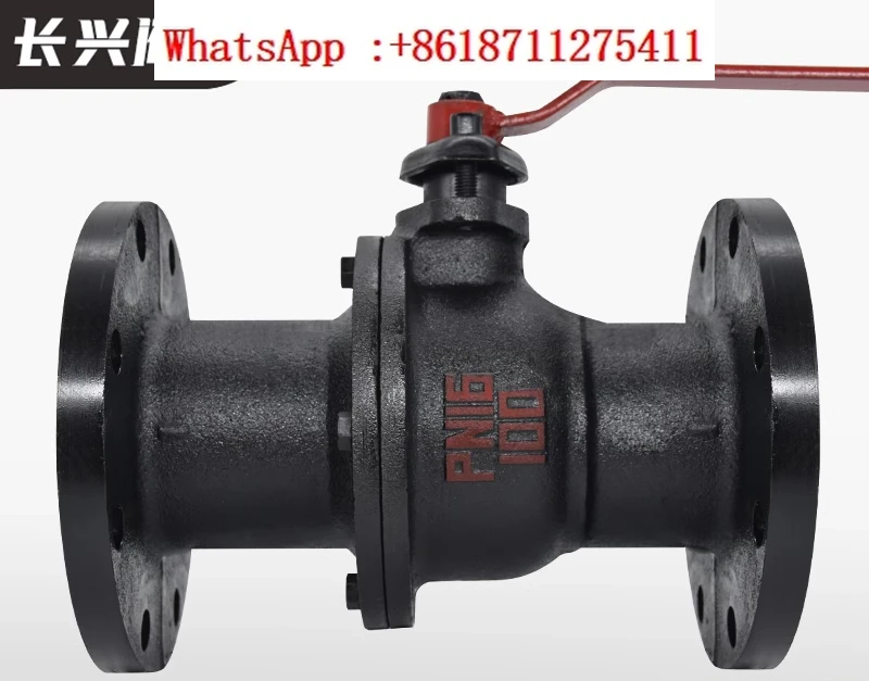Válvula de bola con brida Q41F-16, cuerpo de válvula de hierro fundido a vapor de alta temperatura, válvula manual engrosada, flujo grande DN80 25 50