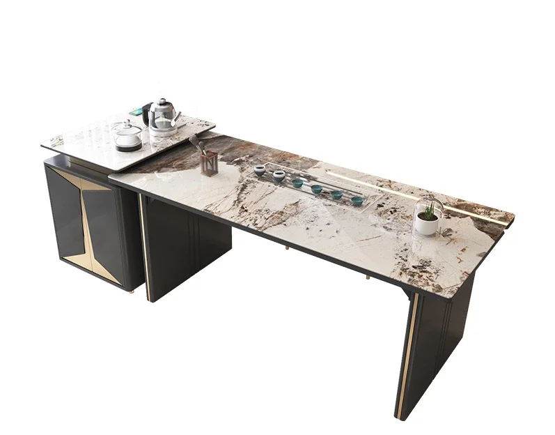 

Office Kung Fu Integrated Island Tea Table Mobile Tea Table Rock Plate Tea Table