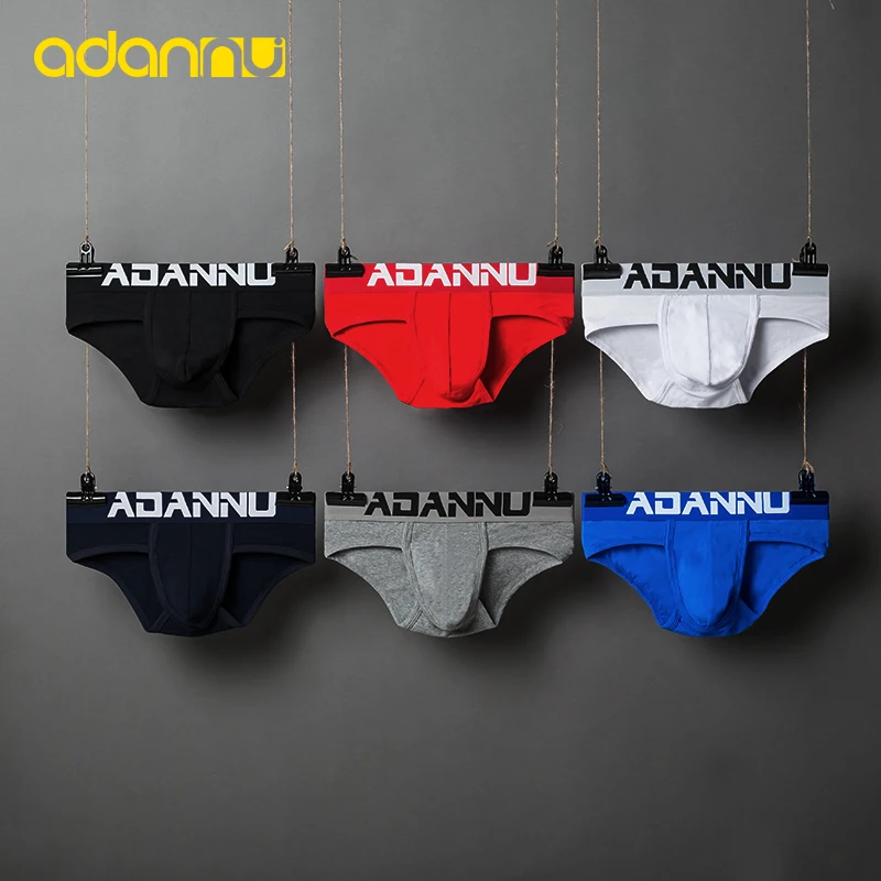 ADANNU Men Underwear Sexy Briefs Modal Triangle Smooth Cueca Masculina Breathable Male Panties Slip Homme Bikini