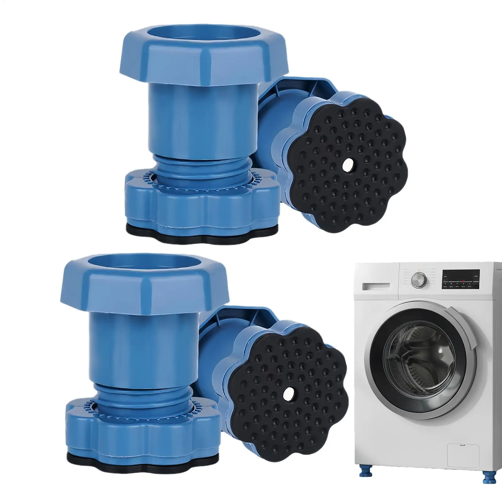 العالمي قابل للتعديل ارتفاع غسالة منصات القدم المضادة للاهتزاز قاعدة الثلاجة الثابتة عدم الانزلاق وسادة دعم المدرجات #1