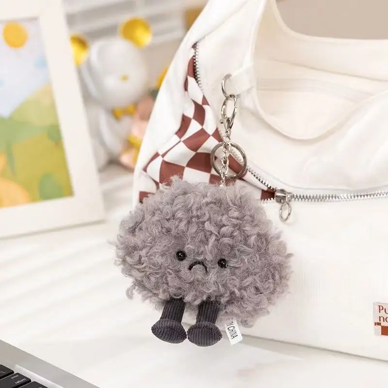 Miniso's neuester kleiner Wolken-Rucksack-Anhänger, Schlüsselanhänger-Puppe, gefülltes Plüschtier, niedliches Cartoon-Anime-Geschenk für Freunde, lustige Puppe