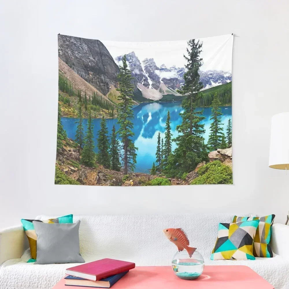 Moraine Lake, Banff, Alberta Tapestry Decorations For Room Decoration Aesthetic Room Decoration Korean Style Tapestry