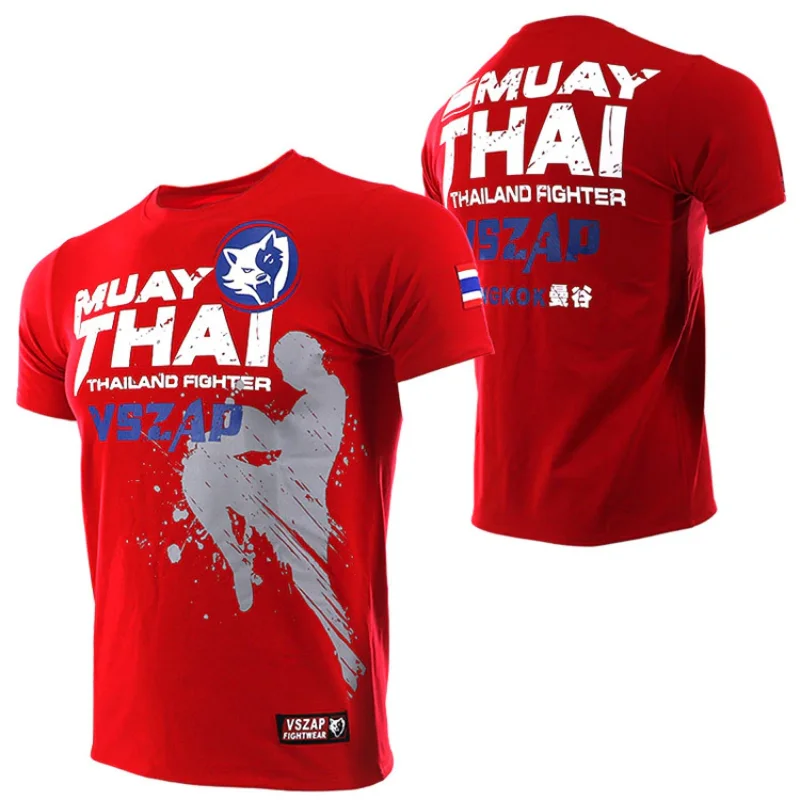 T-shirt da uomo 3D Muay Thai Running Fitness Sport Manica corta Outdoor Boxe Wrestling Tuta sportiva Top estivo