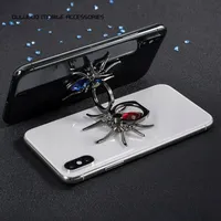 Phone Ring Holder Spider Shape Luxury Diamond Cell Phone Finger Grip Holder Alloy Adhesive Creative Desktop Stand Buckle