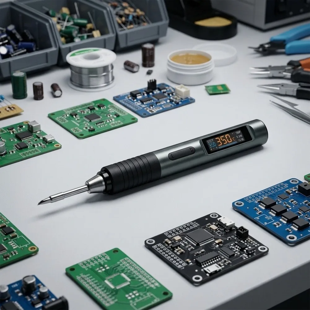 T90A Portable Soldering Iron Kit with 55g Weight 80-450C Range and for auto Standby Function for Safe Convenient Operation