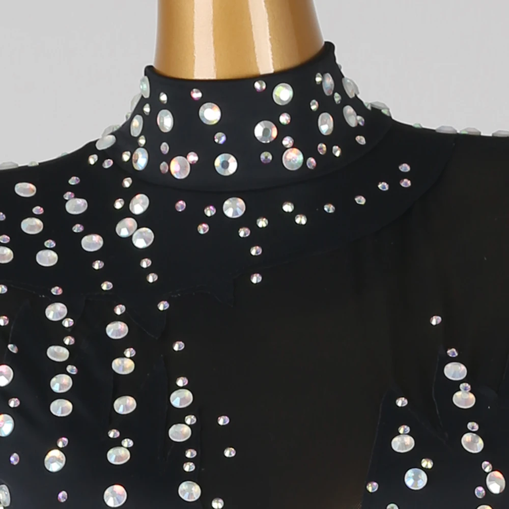 フィギュアスケーターのドレスフィギュアスケート用ラテンダンスドレス女性ダンスウェアステージ衣装服パフォーマンス服ステージ 016