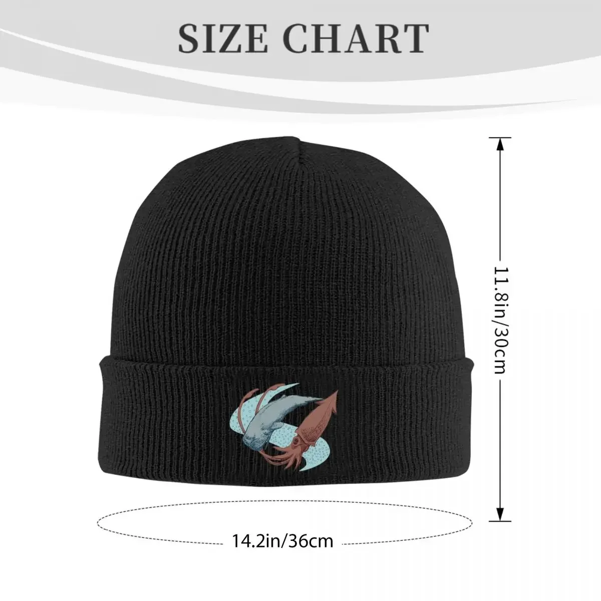 Sperm Whale Vs Giant Squid Warm Knitted Cap Fashion Bonnet Hat Autumn Winter Outdoor Beanies Hats for Unisex Adult