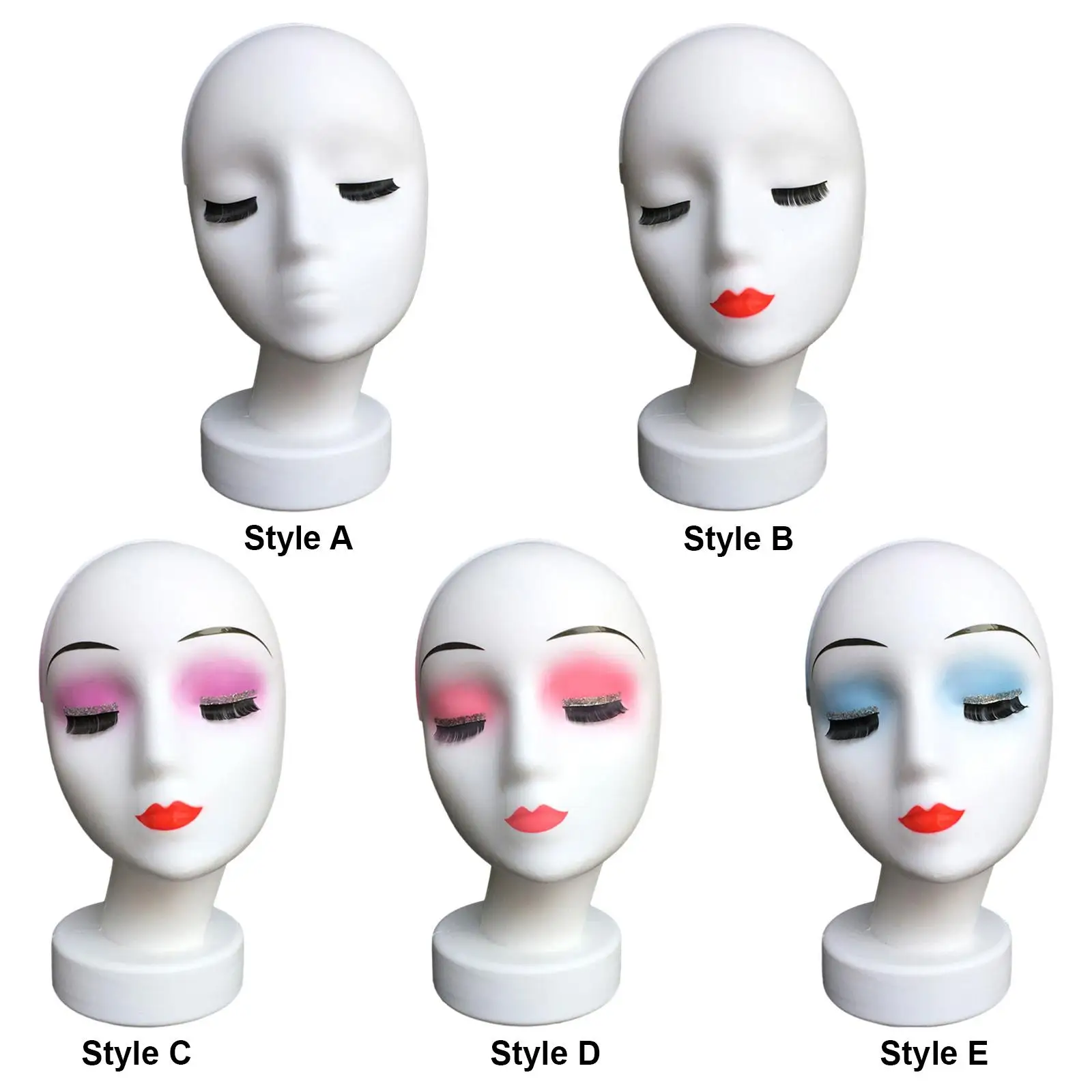 Hat Display Rack Female Wig Head Mannequin Wig Display Model Manikin for Headwear Jewelry Glasses Hats Wig Making Styling