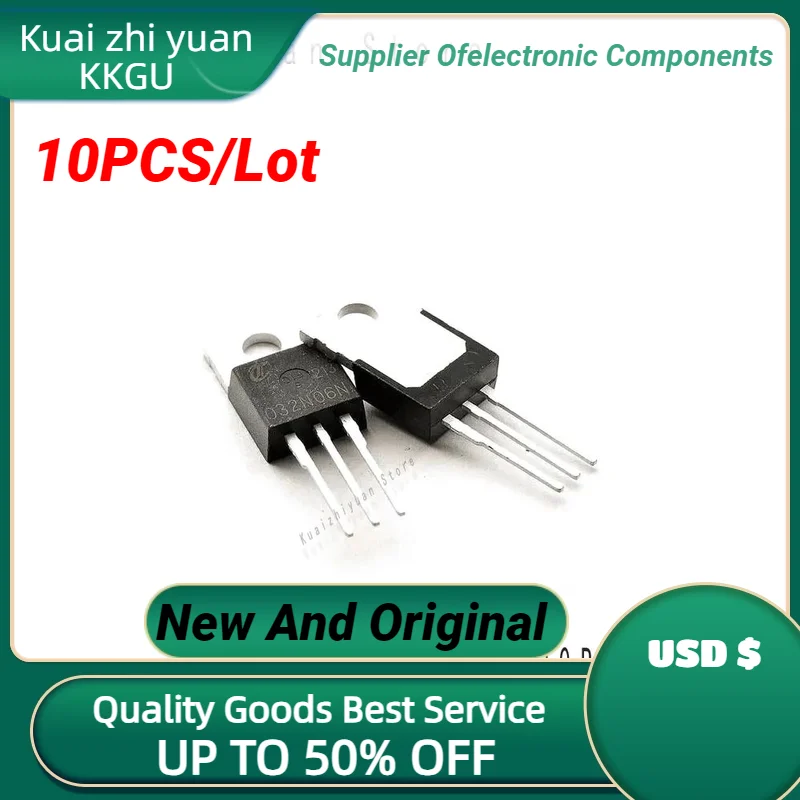 10PCS/Lot New And Original IPP032N06N3G Import TO-220 60V 120A MOS Field Effect Tube High Frequency Switch Tube IC 032N06N