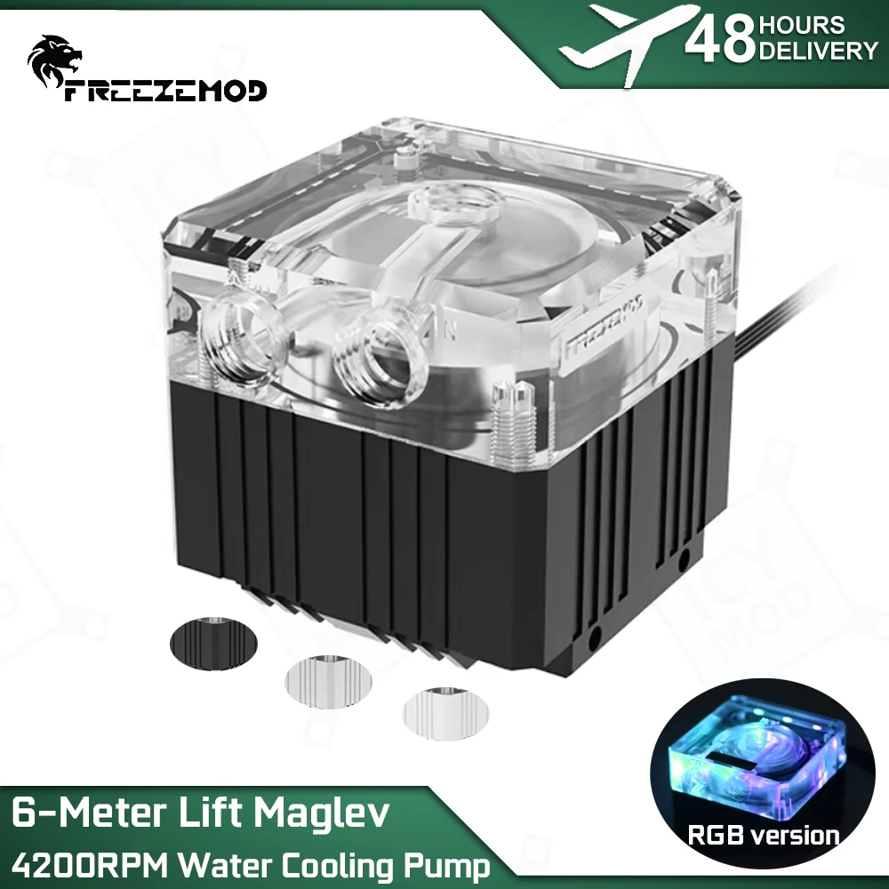 FREEZEMOD DDC Maglev Water Cooling Pump 4200RPM 780L/H 6m Head 5v3pin ARGB Thread G1/4 ' Computer Water Cooled PC MOD PU-GCDCA1